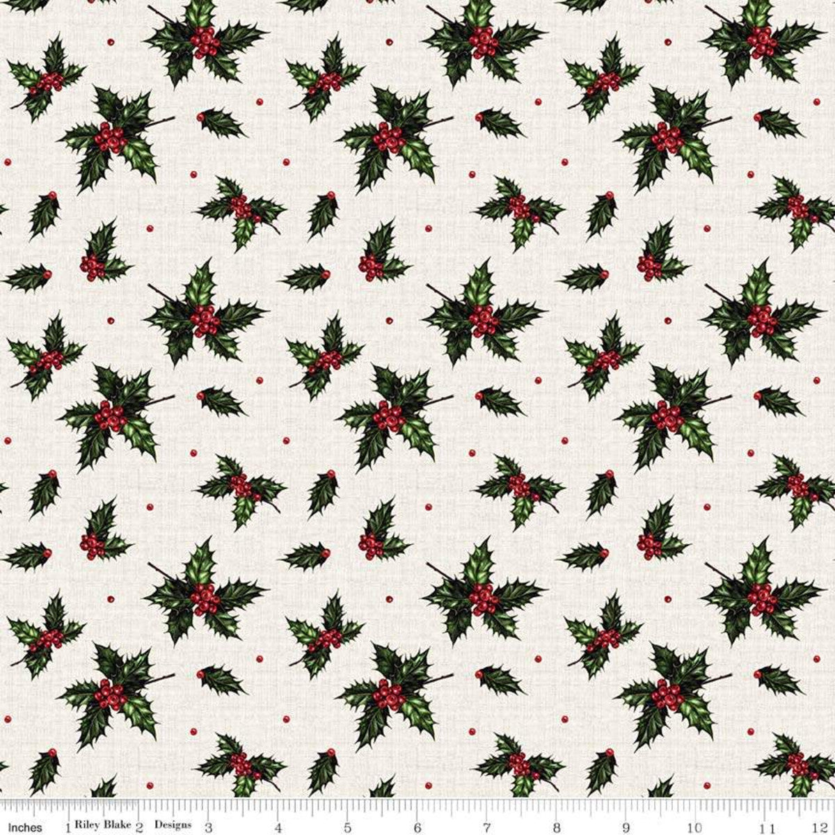 CHRISTMAS MEMORIES C8697 HOLLY CREAM
