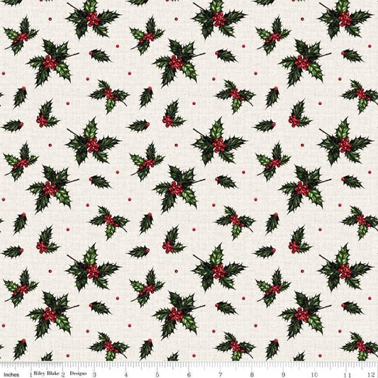 CHRISTMAS MEMORIES C8697 HOLLY CREAM