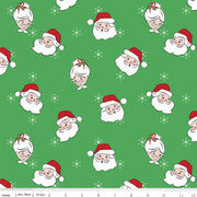 SANTA CLAUS LANE C9610-GRN SANTA FACES