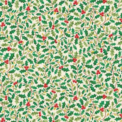 TRADITIONAL METALLIC CHRISTMAS 1792-1-HOLLY