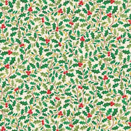 TRADITIONAL METALLIC CHRISTMAS 1792-1-HOLLY