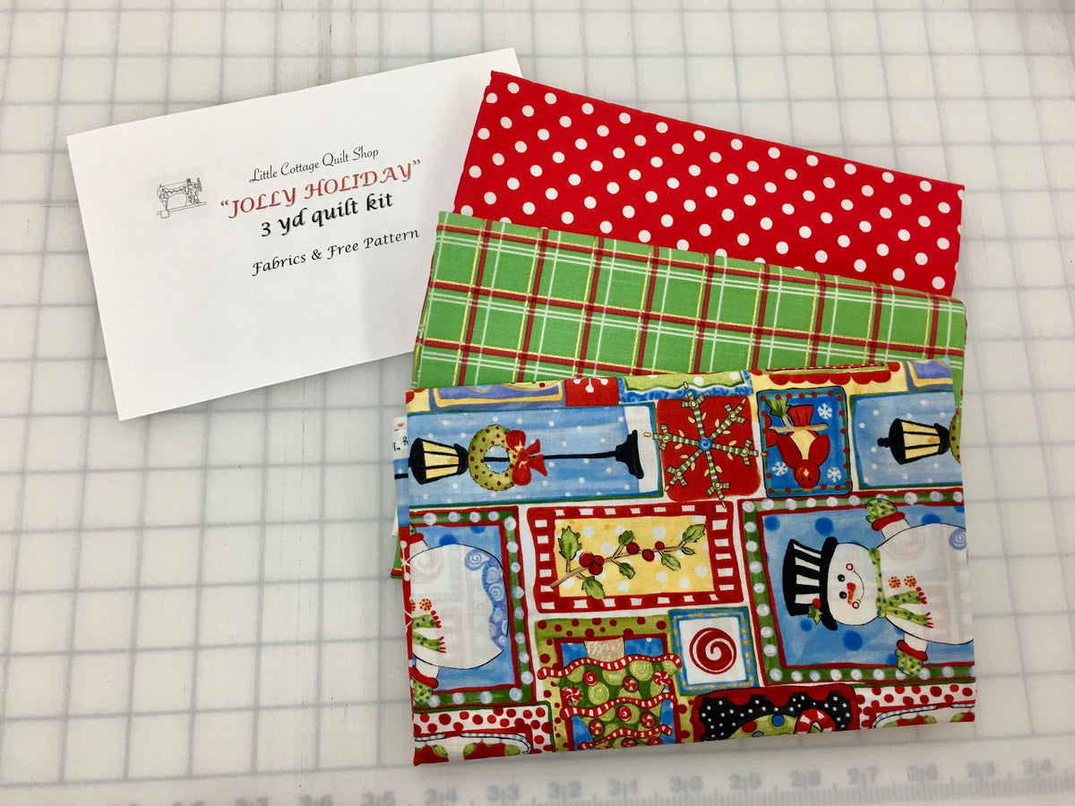 "JOLLY HOLIDAY" QUILT KIT Little Cottage Quilt Shop