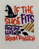 IF THE SHOE FITS....... EMBROIDERED TEA TOWEL