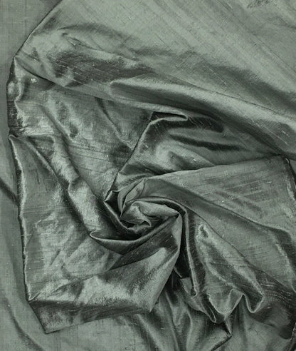 DUPIONI SILK GREEN/GREY