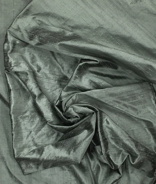 DUPIONI SILK GREEN/GREY