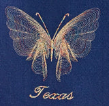 BUTTERFLY EMBROIDERED TEA TOWEL