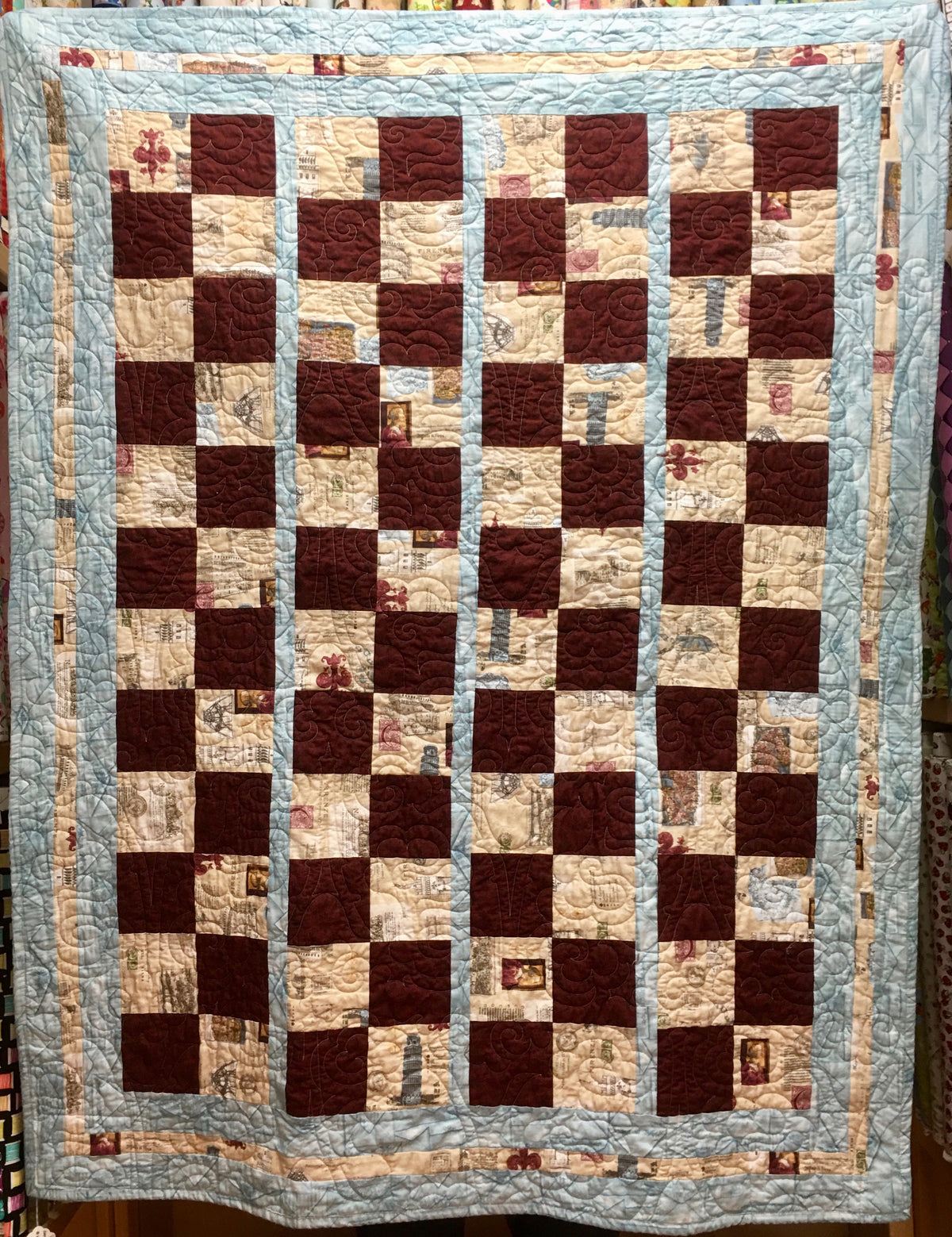 "POSTCARDS FROM ABROAD" QUILT KIT