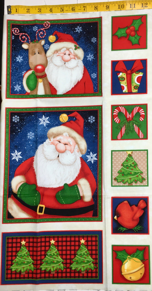 BELIEVE 6237P-87 SANTA BLOCKS PANEL