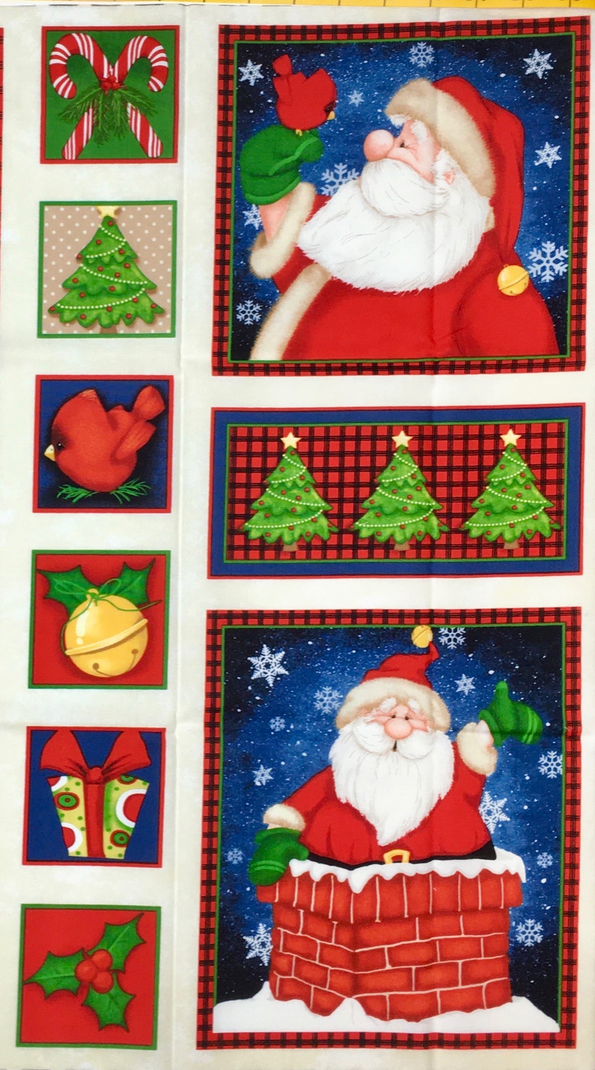 BELIEVE 6237P-87 SANTA BLOCKS PANEL