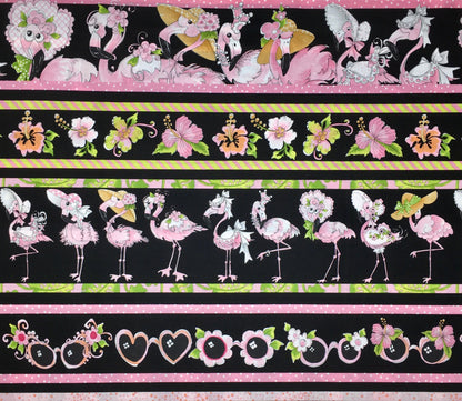 692-331 FLAMINGO BORDER PRINT