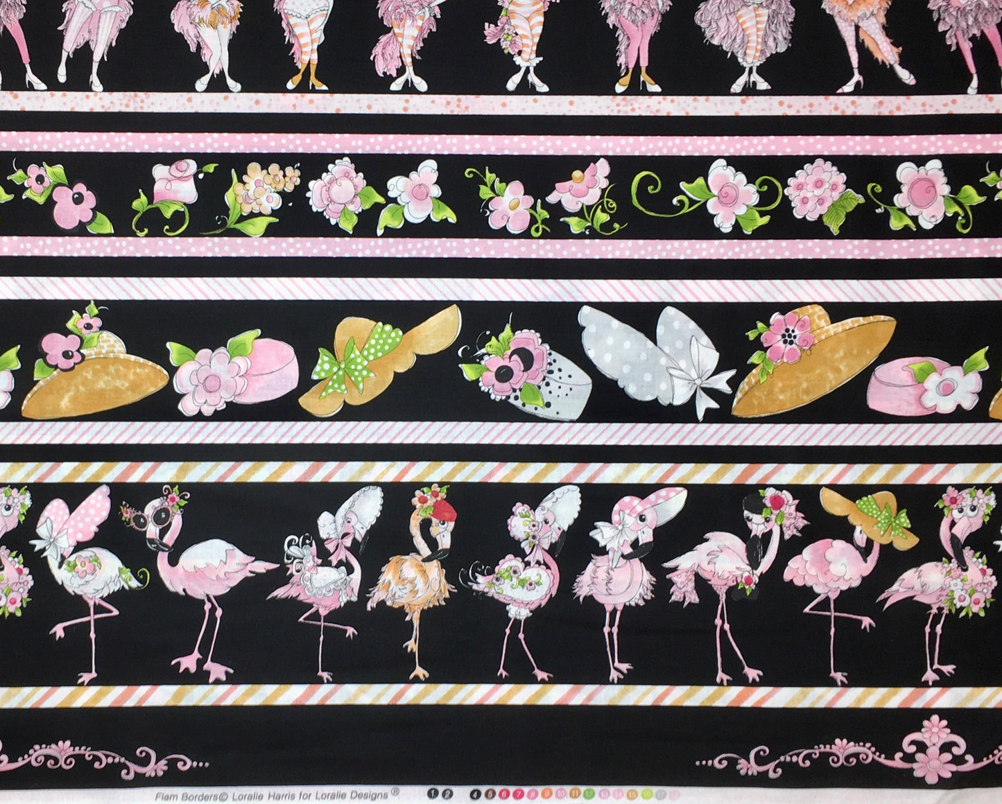 692-331 FLAMINGO BORDER PRINT