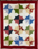 "CHRISTMAS DOUBLE SQUARE STAR" QUILT KIT