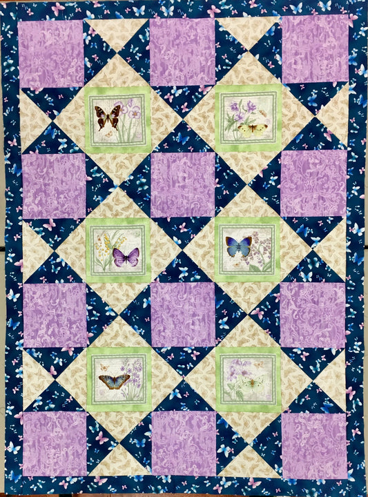 SPRING BUTTERFLIES FINISHED QUILT