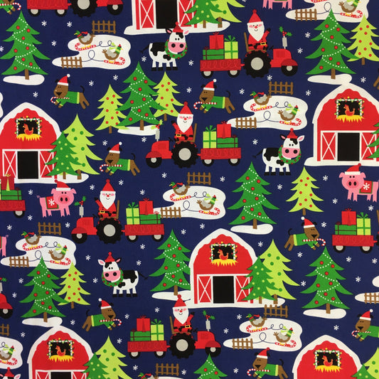 Santa's Farm #CX5956-NAVY-D