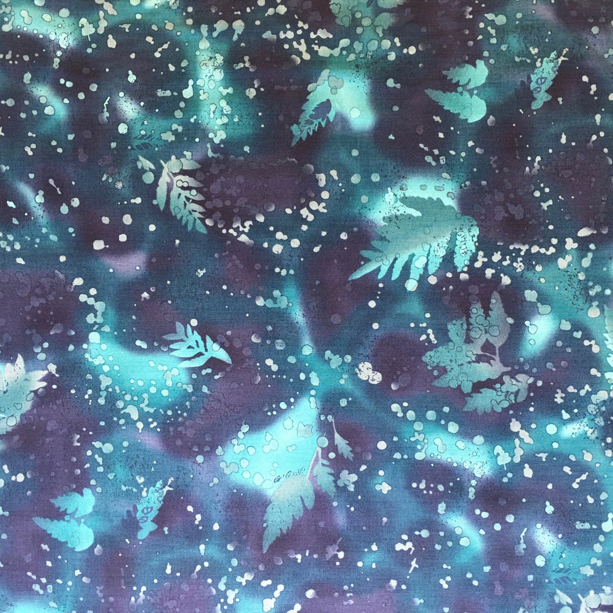 FOSSIL FERN-0R PURPLE & LIGHT AQUA