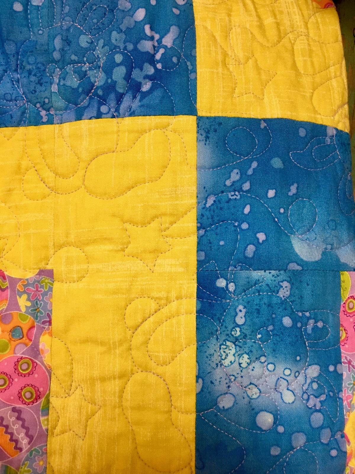 EGGS IN A BASKET FINISHED QUILT