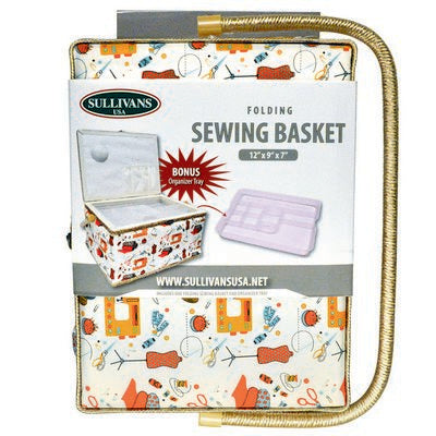 FOLDING SEWING BASKET-SEWING NOTIONS