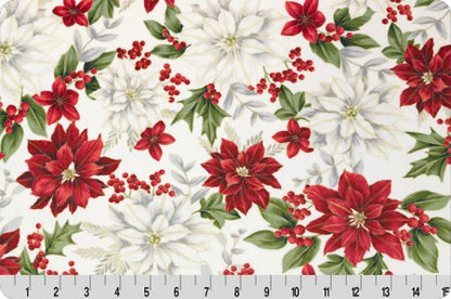 DIGITAL CUDDLE RED/WHITE POINSETTIA NATURAL/GOLD