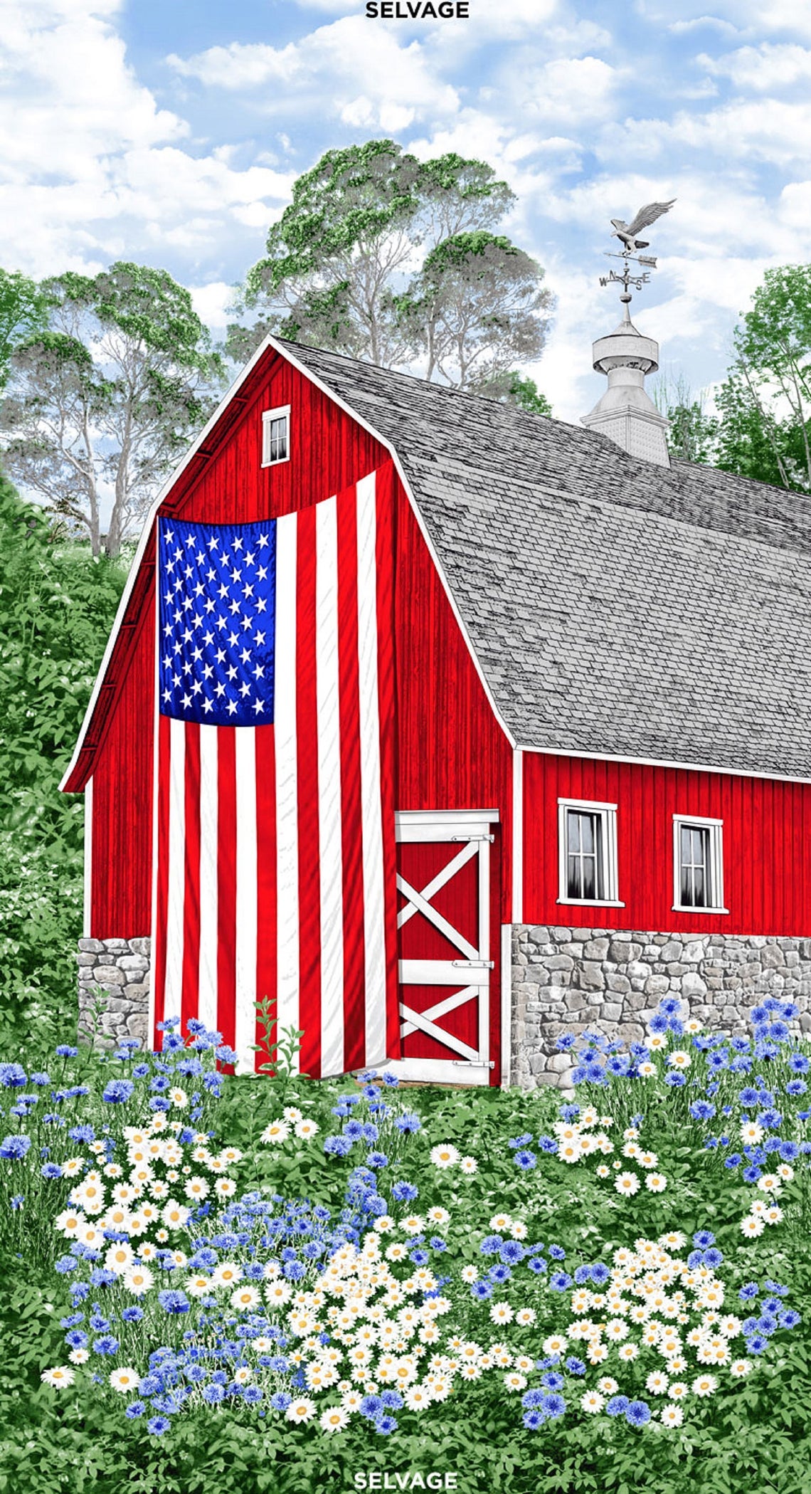 RED BARN FLAG C7469P