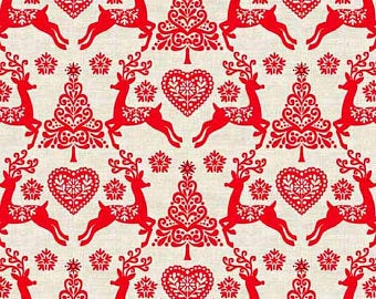 SCANDI 4 - REINDEER- Red/White-1782-R