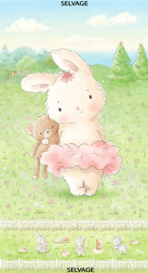FRIENDSHIP BLOSSOMS PANELLBB-C7243P-MULTI BUNNY AND HER BEAR PANEL