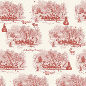 YULETIDE SLEIGH TOILE CREAM C9631