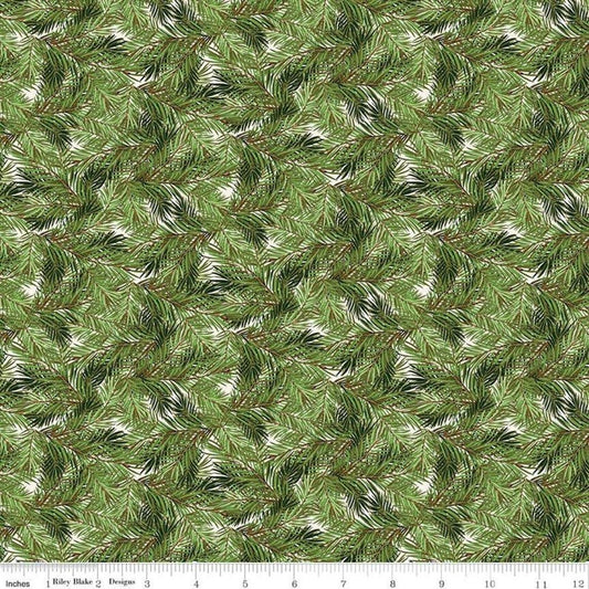 CHRISTMAS MEMORIES C8697 PINE BRANCHES CREAM