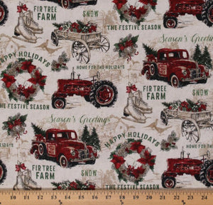 VINTAGE CHRISTMAS - TRUCKS AND TRACTORS