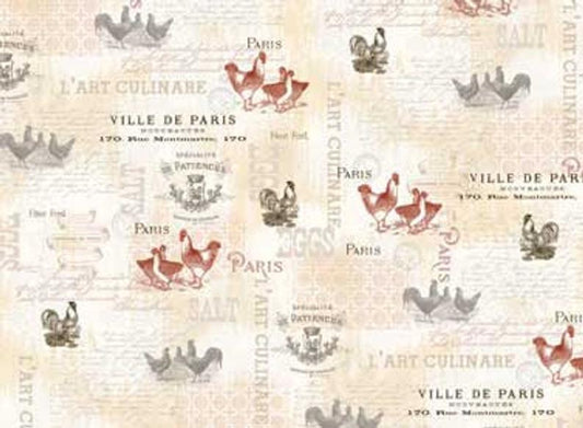 FRENCH COUNTRY ROOSTERS 25526-MUL1