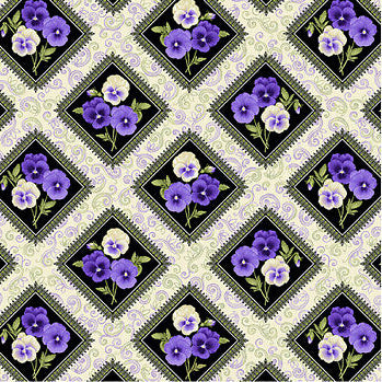 ACCENT ON PANSIES 02565-99 DIAMOND PATCH