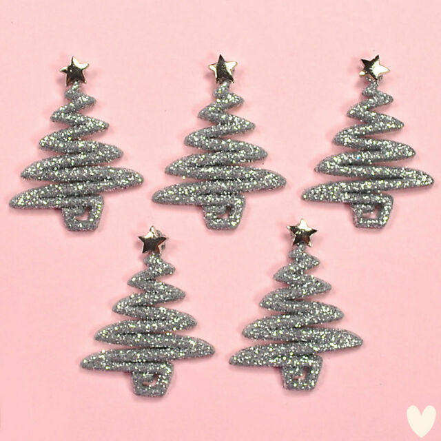 SILVER GLITTER TREES