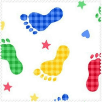 COMFY FLANNEL 9307-78 RAINBOW FOOTPRINT
