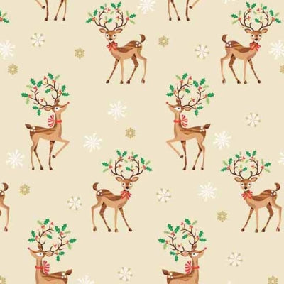 1791-1- REINDEER W/ METALLIC